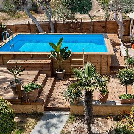 Selana House With Outdoor Pool Villa Masztihári Kültér fotó