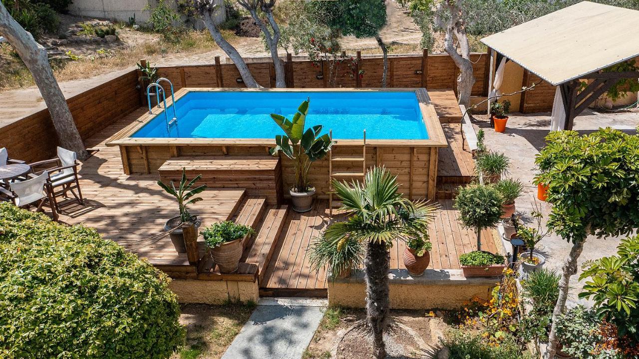 Selana House With Outdoor Pool Villa Masztihári Kültér fotó