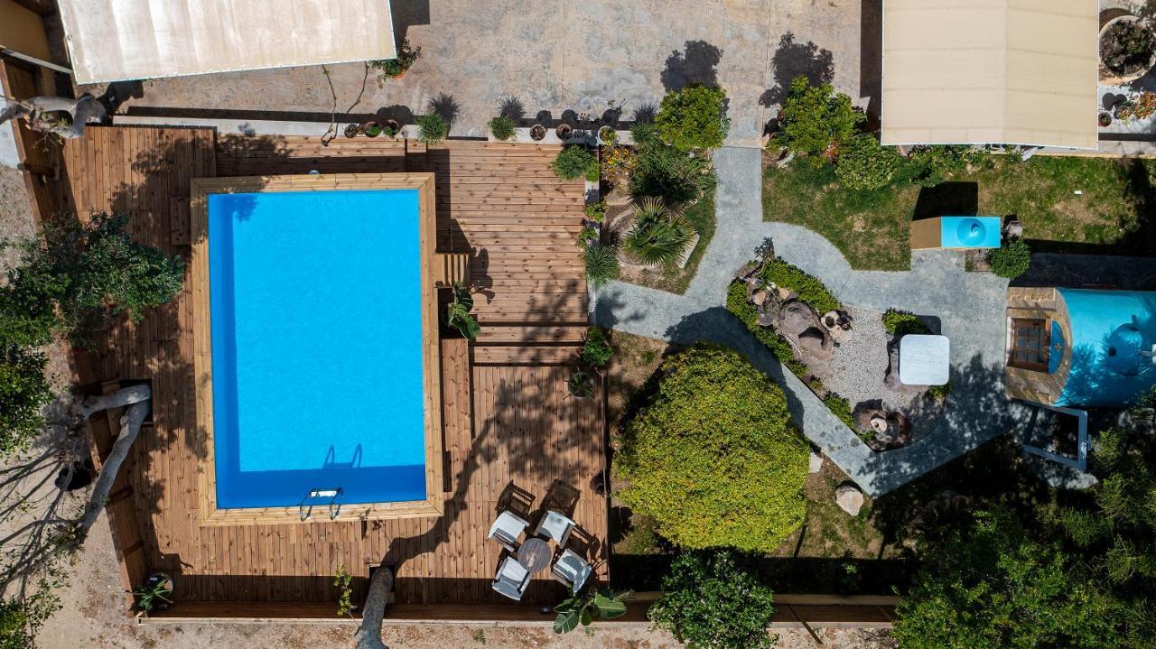 Selana House With Outdoor Pool Villa Masztihári Kültér fotó