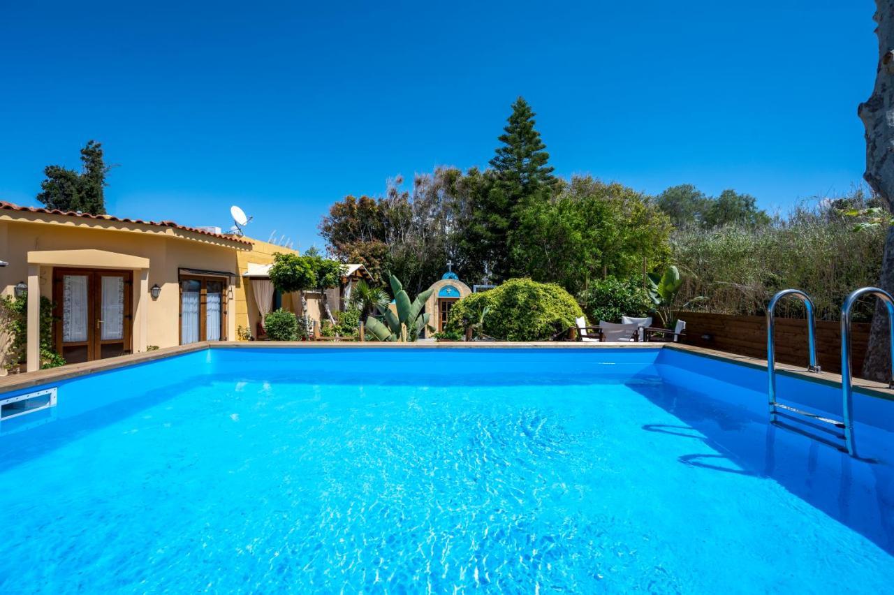 Selana House With Outdoor Pool Villa Masztihári Kültér fotó